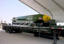 TRUMP LACHE UNE SUPERBOMBE GBU-43 DE 10.000 KG SUR L’AFGHANISTAN … POUR INTIMIDER LA COREE DU NORD !